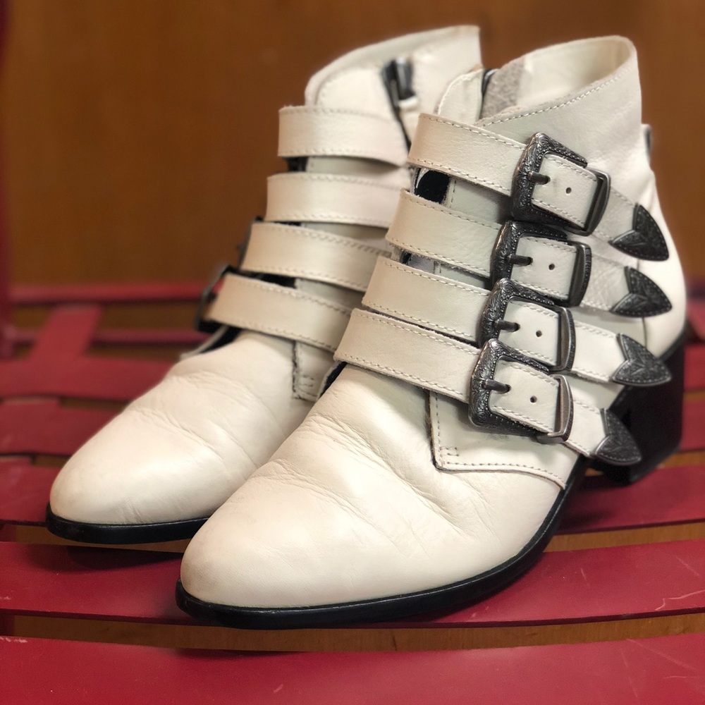 White Steve Madden Cowboy Boots